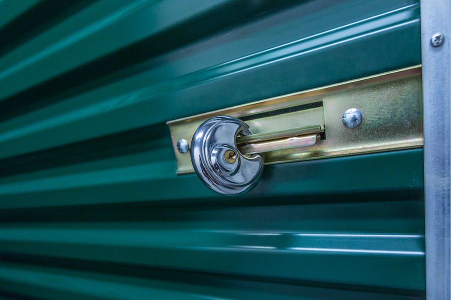 Image of lock on storage unit. Why Hire a Certified Master Locksmith?